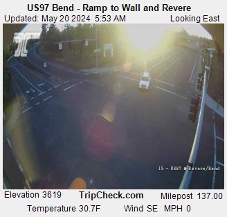Traffic Cam US 97 Bend - Ramp to Wall and Revere